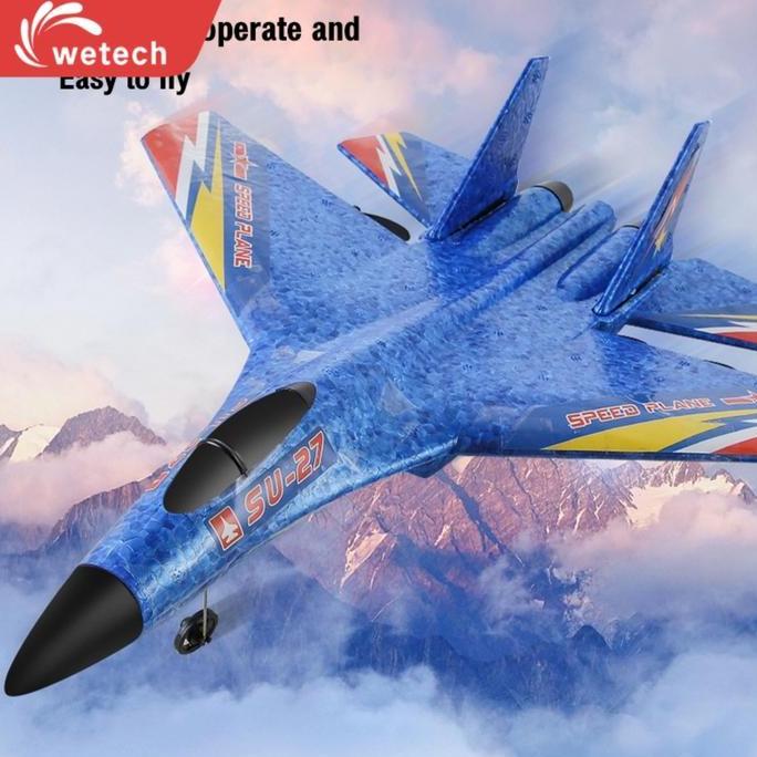 wetech Mainan Pesawat Terbang baterai Remote Control Led Pesawat toys rc pesawat lampu Glider Airpla