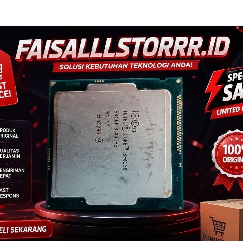 PROSESSOR MERK INTEL CORE I3 4130 3.40 GHZ / PROSESSOR PC INTEL CORE I3-4130 L414C283 / PROSESOR PC 