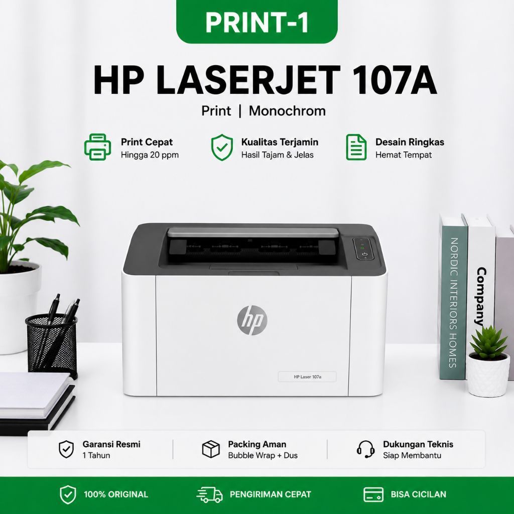 PRINTER HP LASERJET 107A/107W SECOND BERKUALITAS