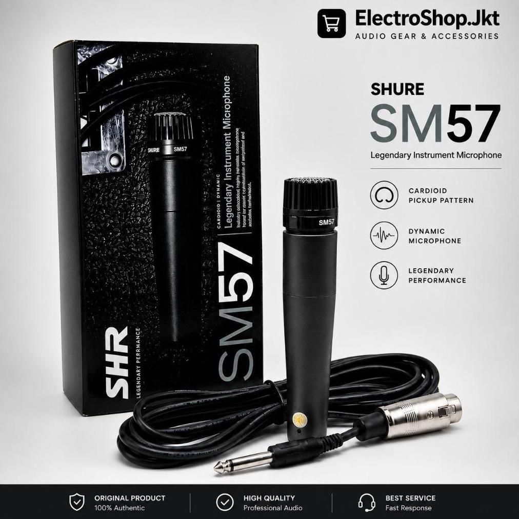 MIC KABEL SHR SM57 ,MICROPHONE KABEL SHR SM 57 ,MIC SHR SM57 , SM57 ,MIC INSTRUMENT SH SM57