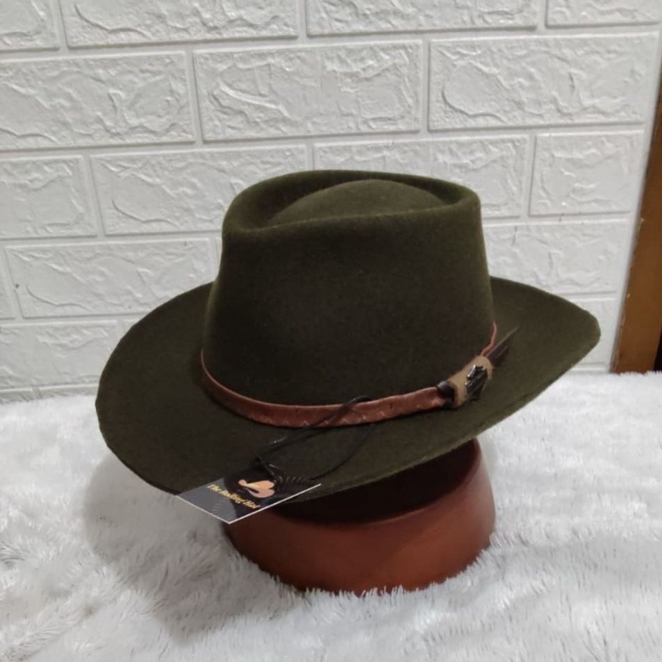 Topi Laken Fedora Army The Rolling Hat