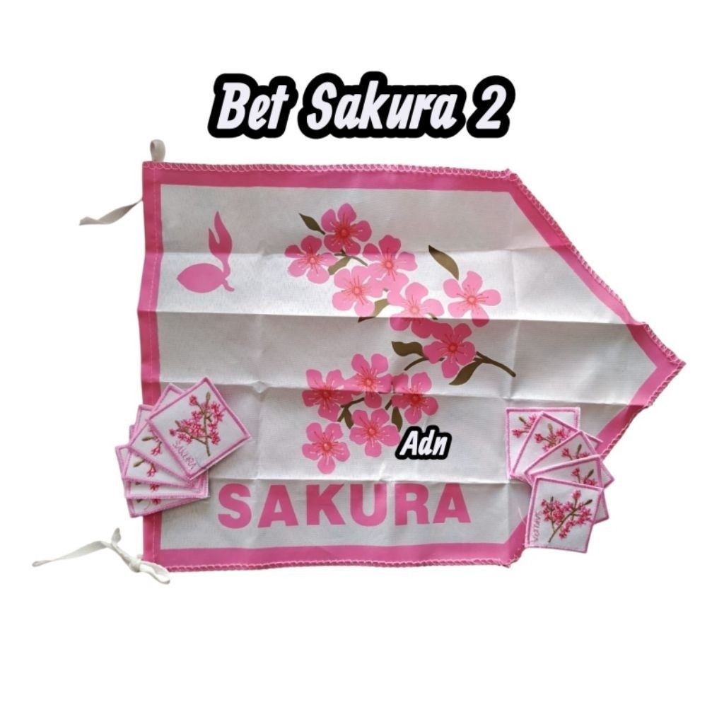 Bet Regu SAKURA 2  -  Bet Tanda Regu Bunga Sakura 2 Bordir - Badge Regu Pramuka