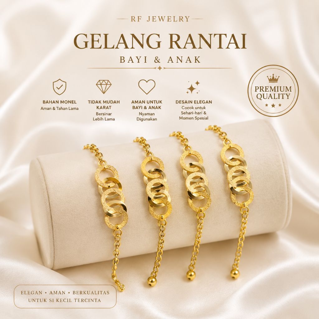 Gelang Rantai Audi gelang aceh anak/bayi/Dewasa Gelang tempah