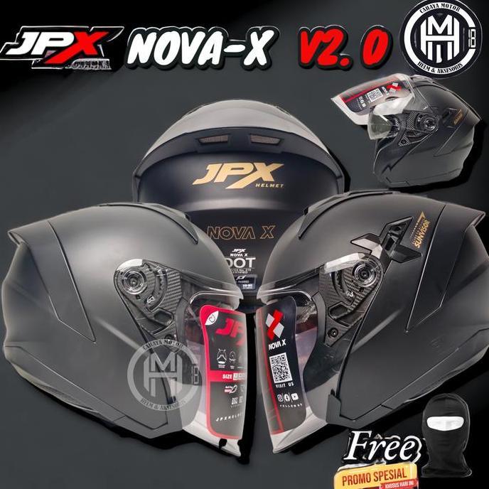 HELM JPX NOVA-X v.2 BLACK DOP | HELEM HALF FACE Motorcycle