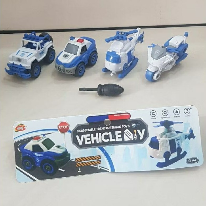 X 202 Mainan Anak Enginering Truck Diy Army/Pemadam/Police