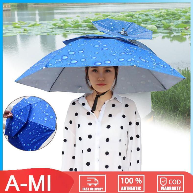 85CM/95CM Payung Memancing Anti UV  LAPISAN GANDA TAHAN ANGIN DAN TUTUP PAYUNG MEMANCING UV Diskon