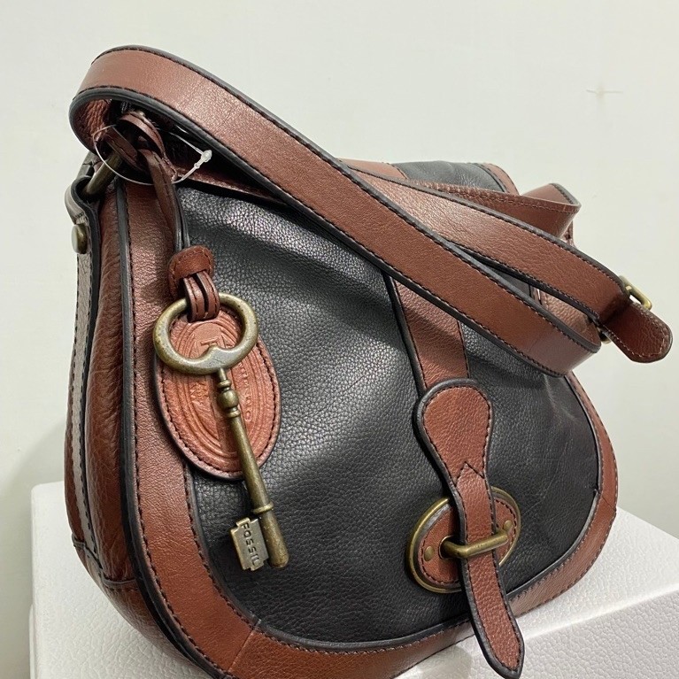 Vintage Fossil VRI two tone leather PL