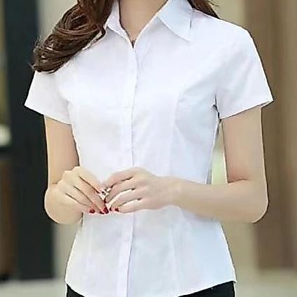 Eksklusif Kemeja Wanita Lengan Pendek Baju Atasan Wanita Kantor Hem Wanita Kekinian