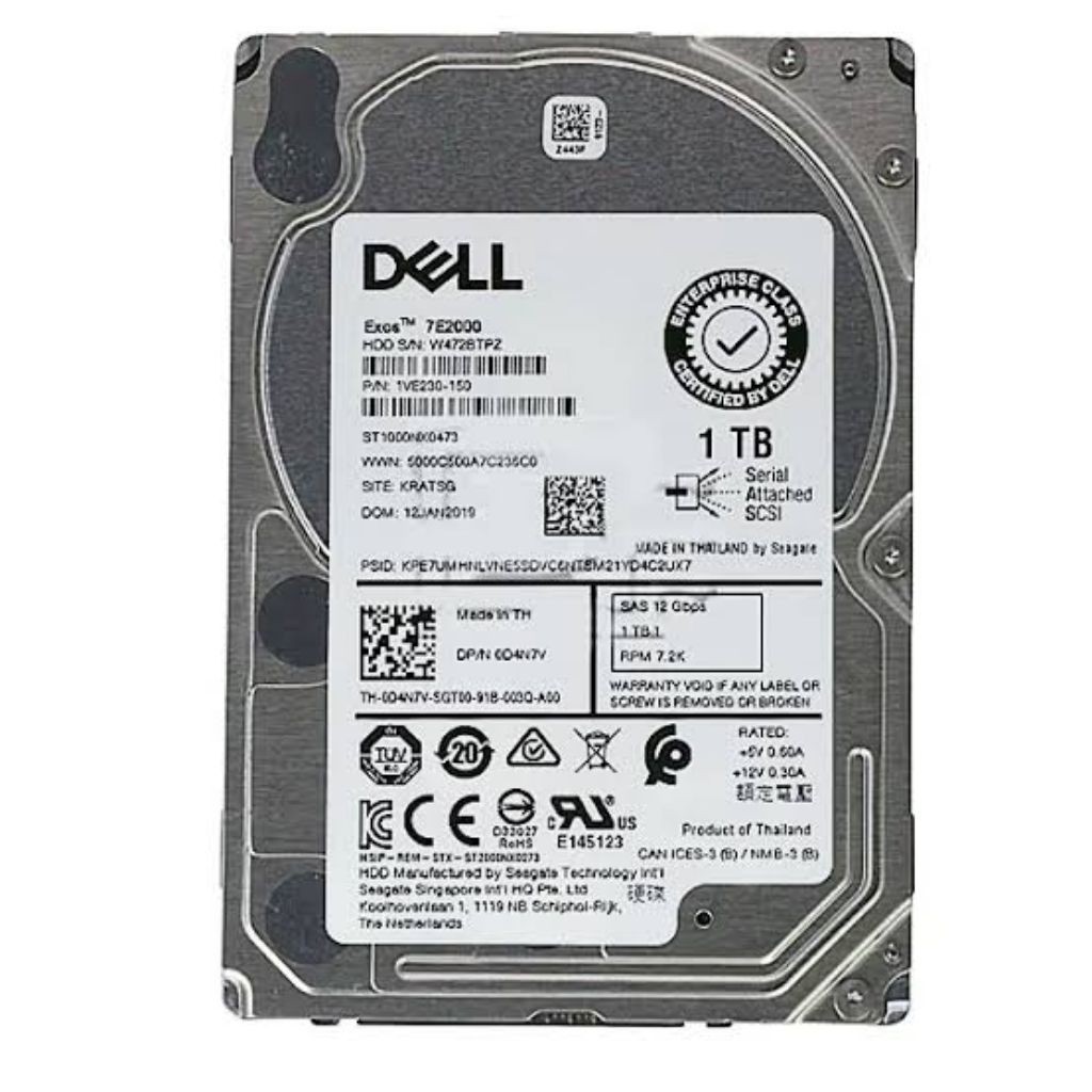 Hard Disk Dell Exos 7E2000 1TB SAS 12Gb/s 7.2K Enterprise Class