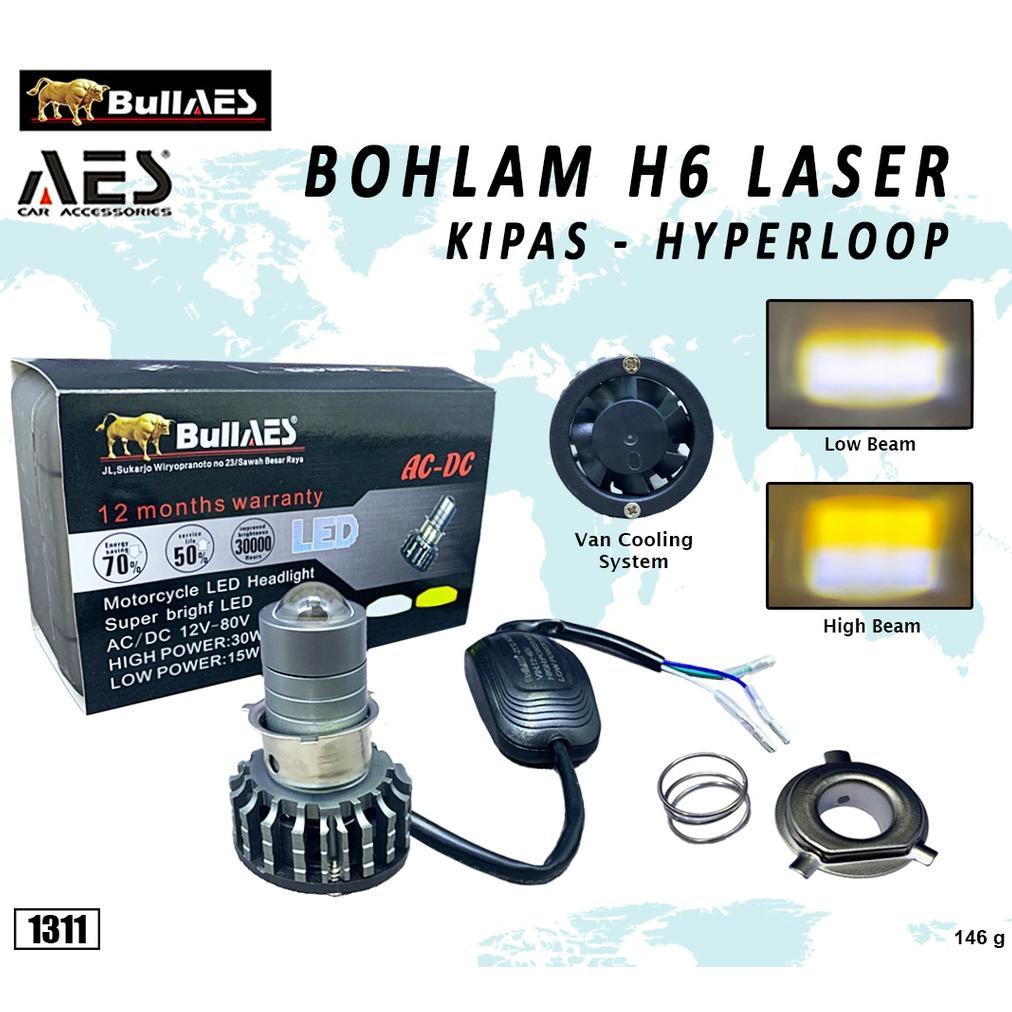 Lampu Led Laser Headlamp H6 H4 Hyperloop AC DC BULLAES