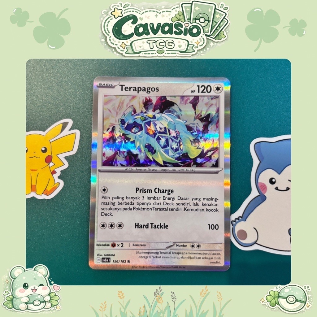 Terapagos sv8s 156/182 R HOLO - Indo Ver - POKEMON TCG INDONESIA