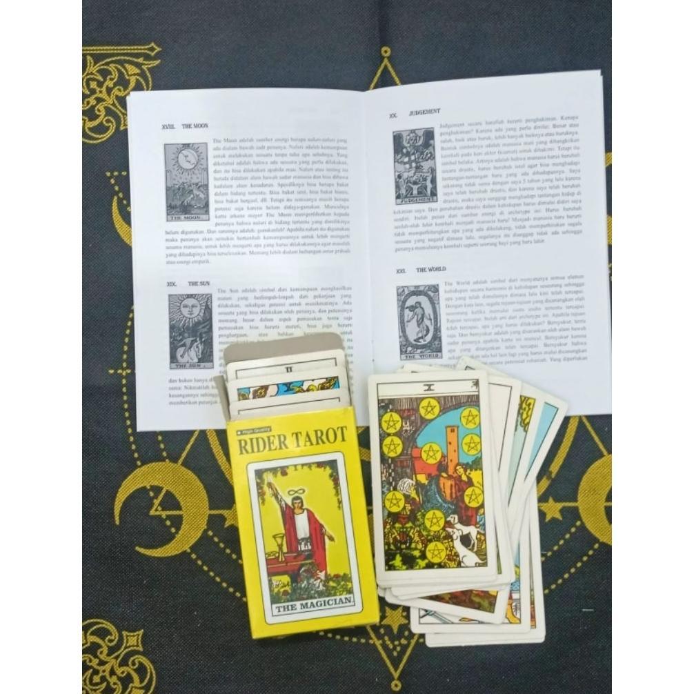 Book Buku Tarot Arti 78 Kartu Tarot + Bonus kartu Tarot The Magician card