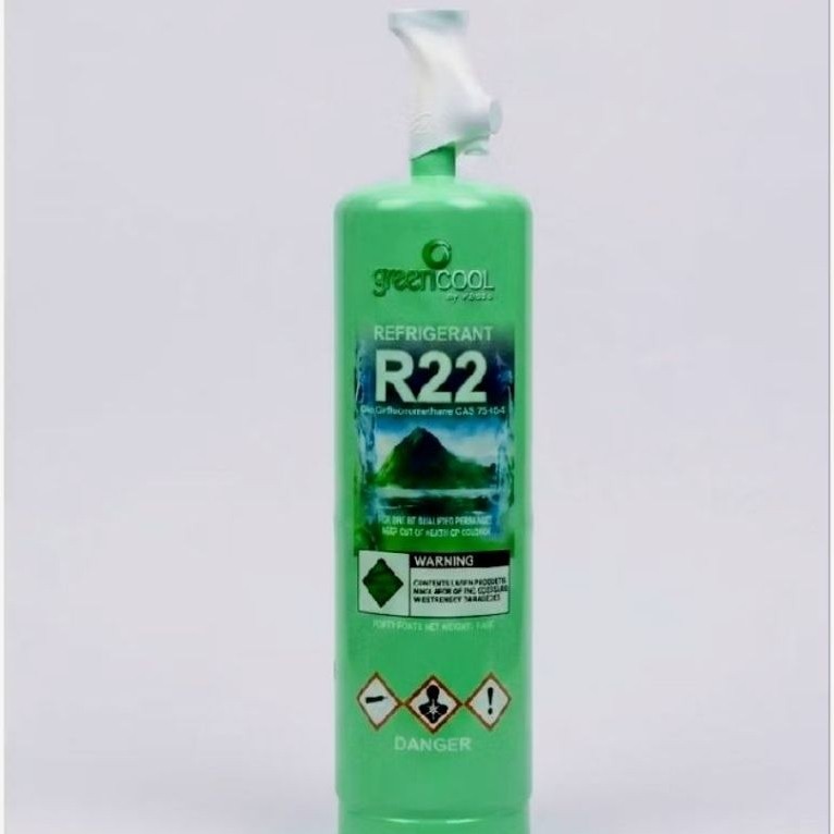 Freon AC R22 Greencool Kaleng 550g Portable - Refrigerant AC Split Standar