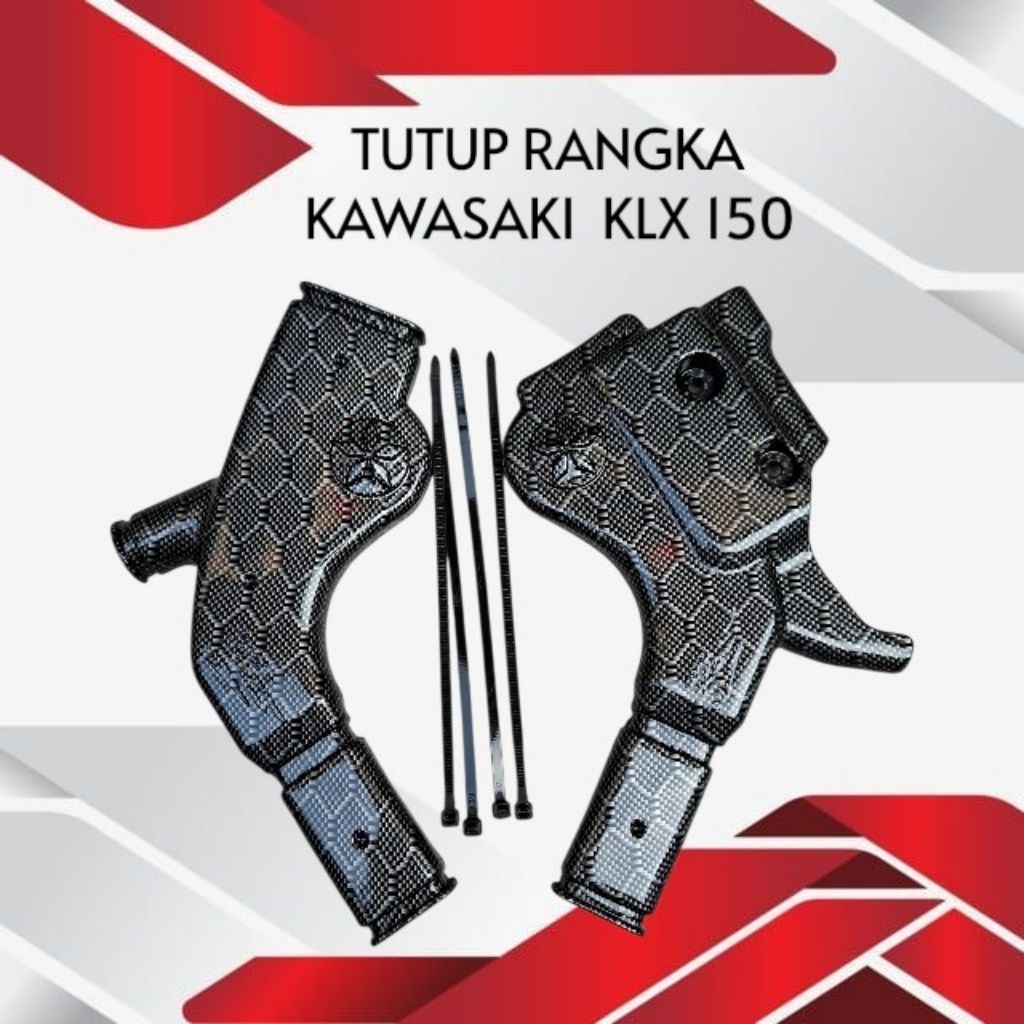 TUTUP RANGKA KAWASAKI 150 CARBON WTP MOTIP HEXAGONAL