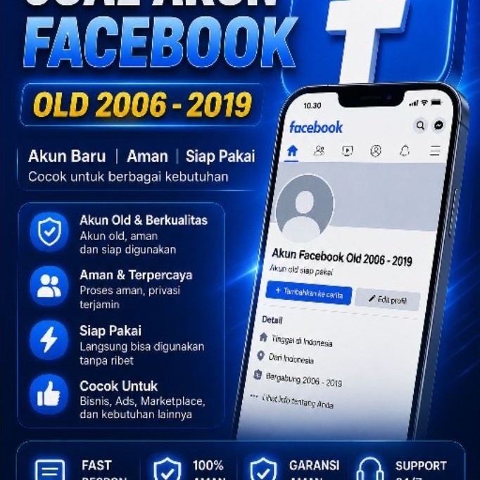 Akun Facebook tahun lama 2006-2019