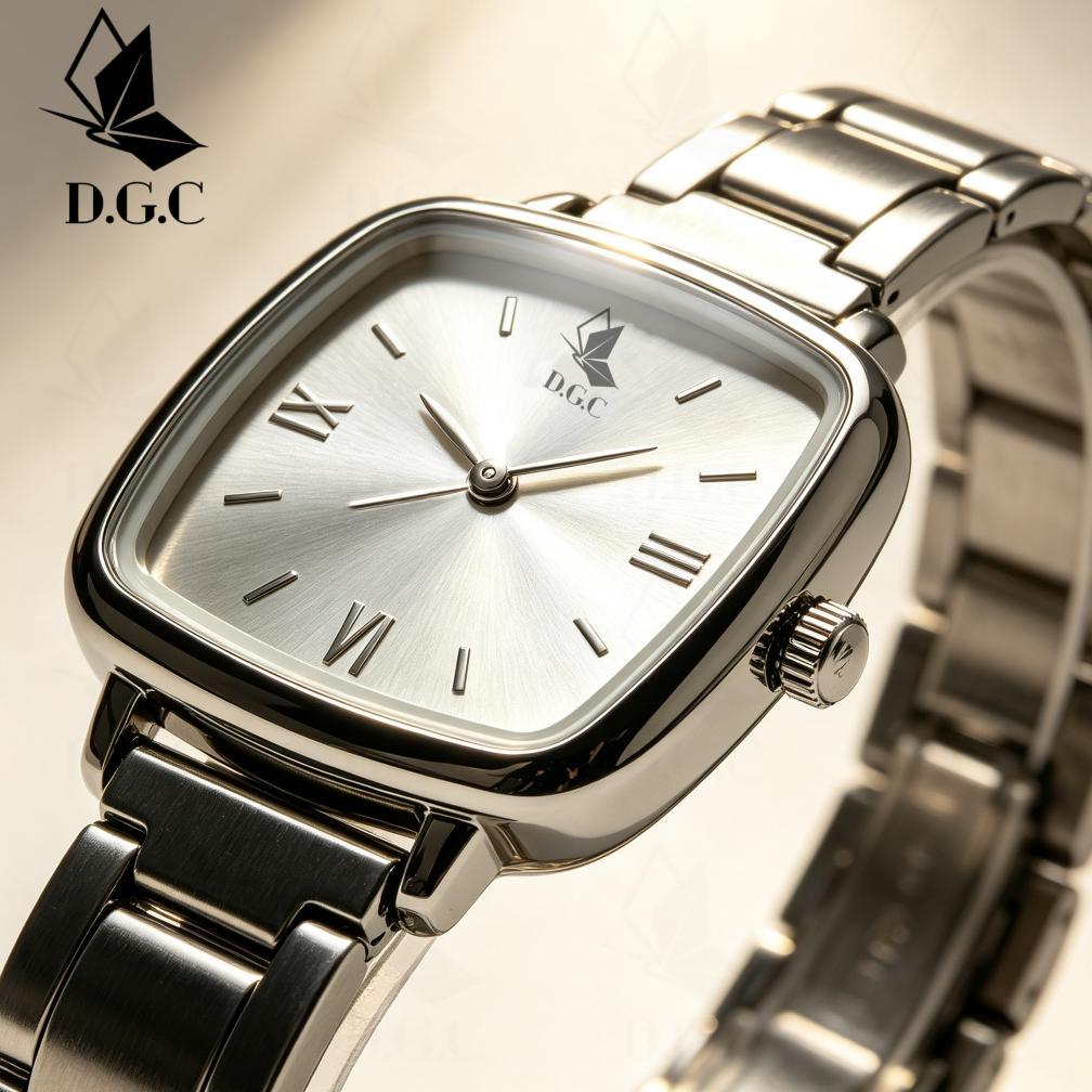 favorit dgc 10683 jam tangan wanita dial kotak stainless gaya casual fashion korea analog dgc jam ta