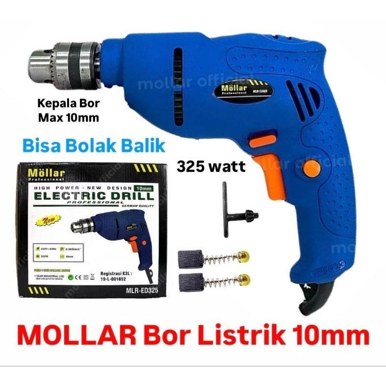 MOLLAR Mesin  bor listrik 10mm bolak balik