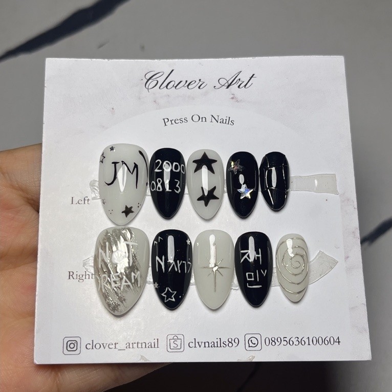 CLV NCT DREAM press on nails kpop nails kuku palsu kpop nct zrn NCT DREAM JAEMIN premium custom