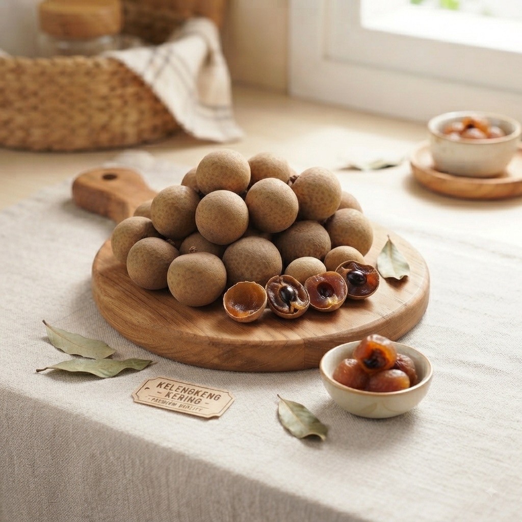 Longan kering berkulit 100gr / Kelengkeng kering / Buah kelengkeng kering China Daging Tebal