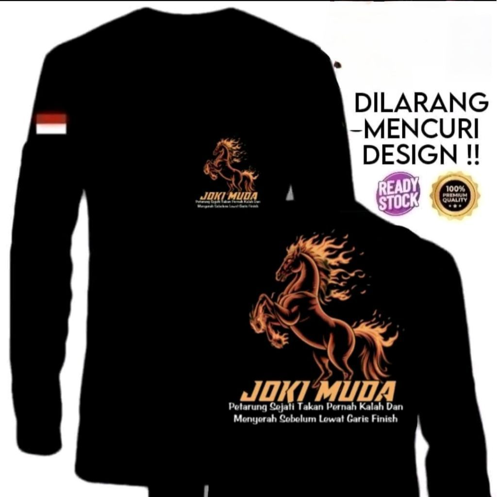 KAOS LENGAN PANJANG JOKI MUDA JOKI KUDA NEW