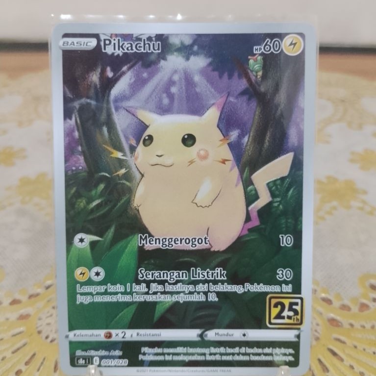 Pikachu 25th 001/028 Pokemon 25th Indonesia