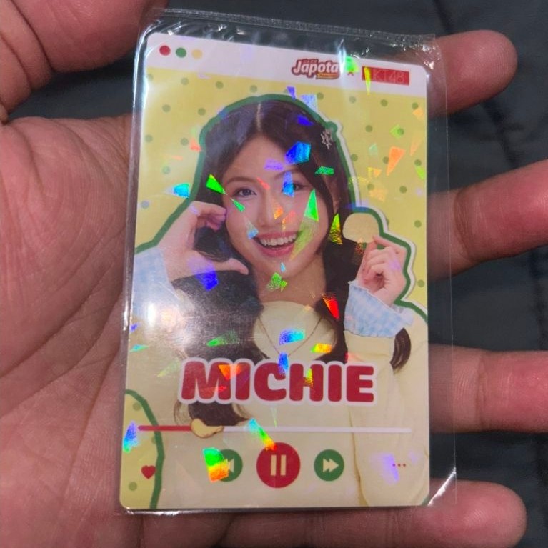 Photocard japota x jkt48 hologram rare michie