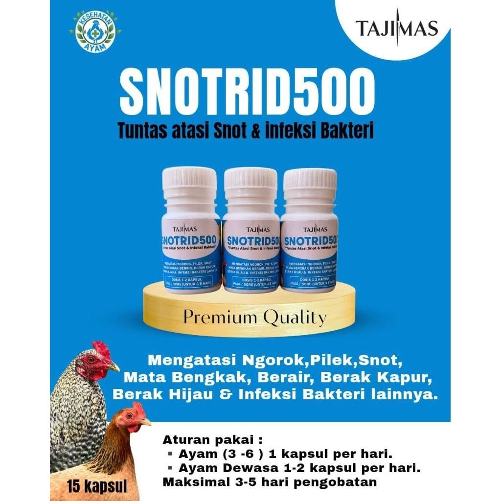 SNOTRID500 TAJIMAS - Obat Snot Ayam