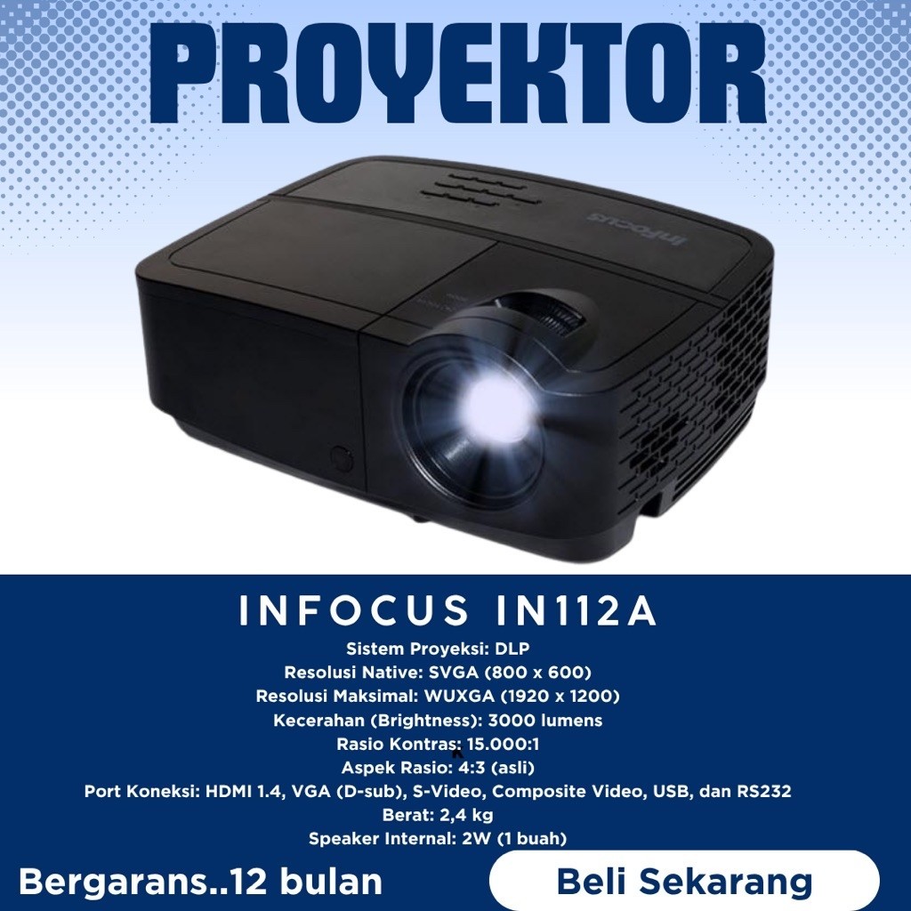PROYEKTOR INFOCUS IN112a /proyektor Infocus in112a 3000 lumens