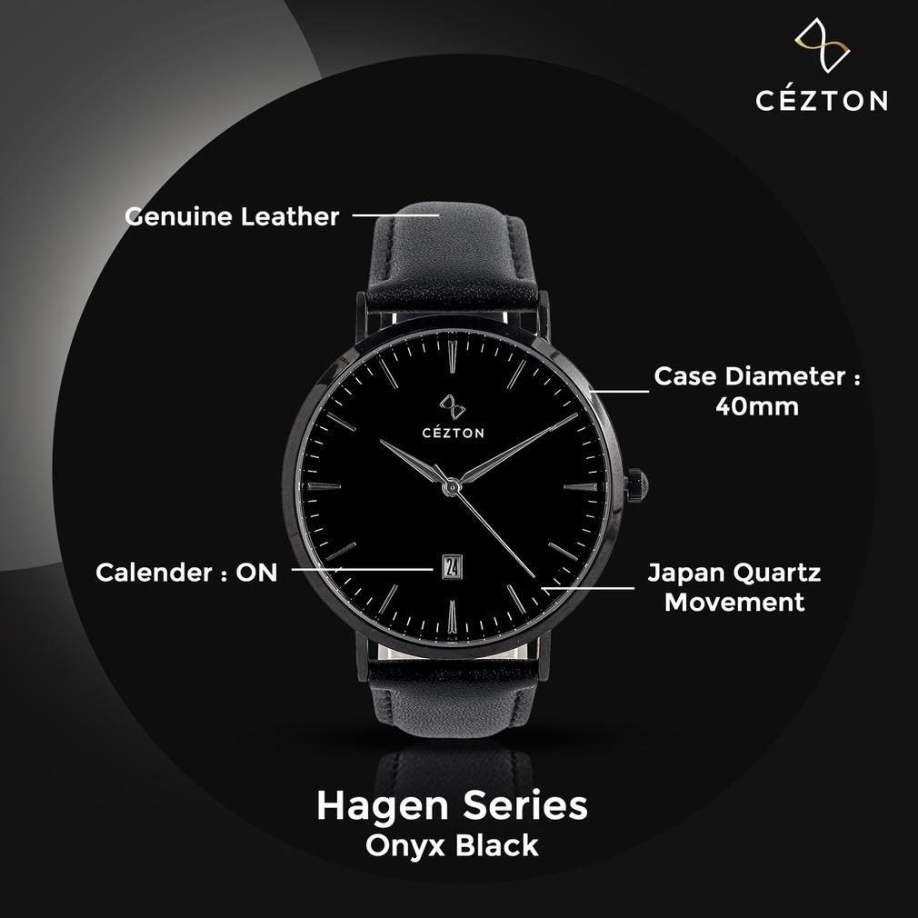 CEZTON Jam Tangan Pria | HAGEN SERIES Onyx Black
