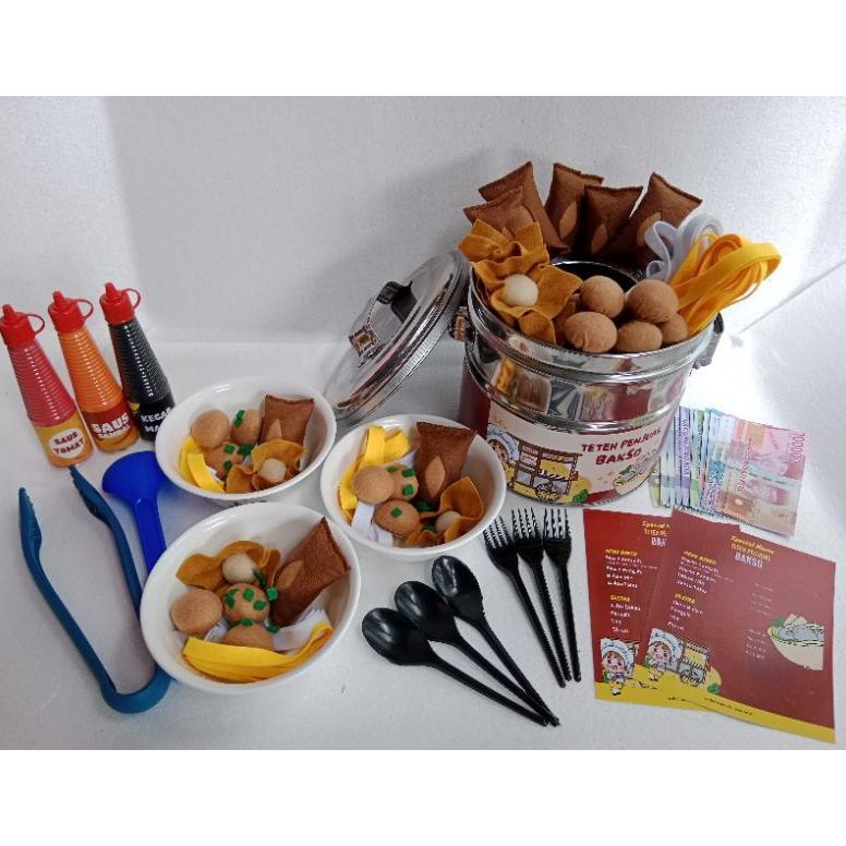 Teteh Penjual Bakso / Abang Penjual Bakso / Sensory Play / Mainan Anak / Prented Play / Edukasi Anak