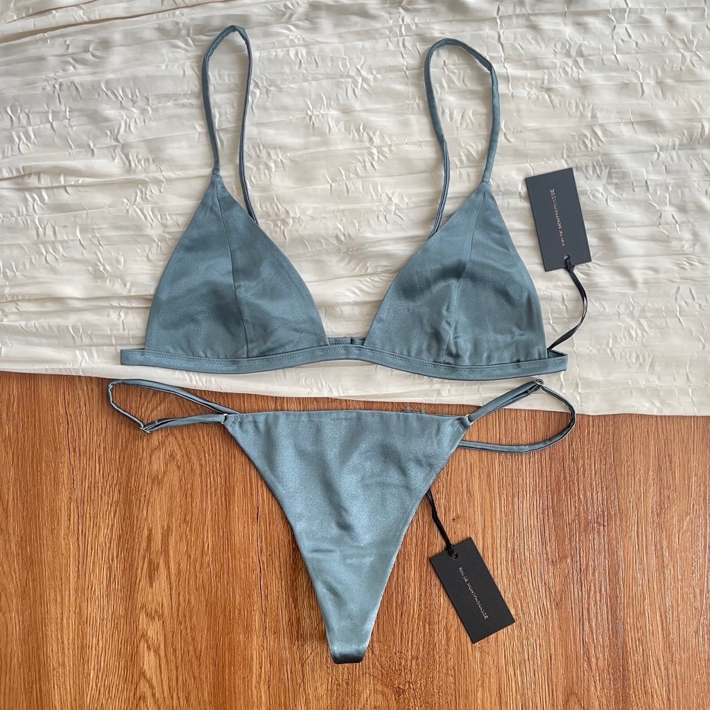 KDM Soft Bra Set Adjustable Bra Satin
