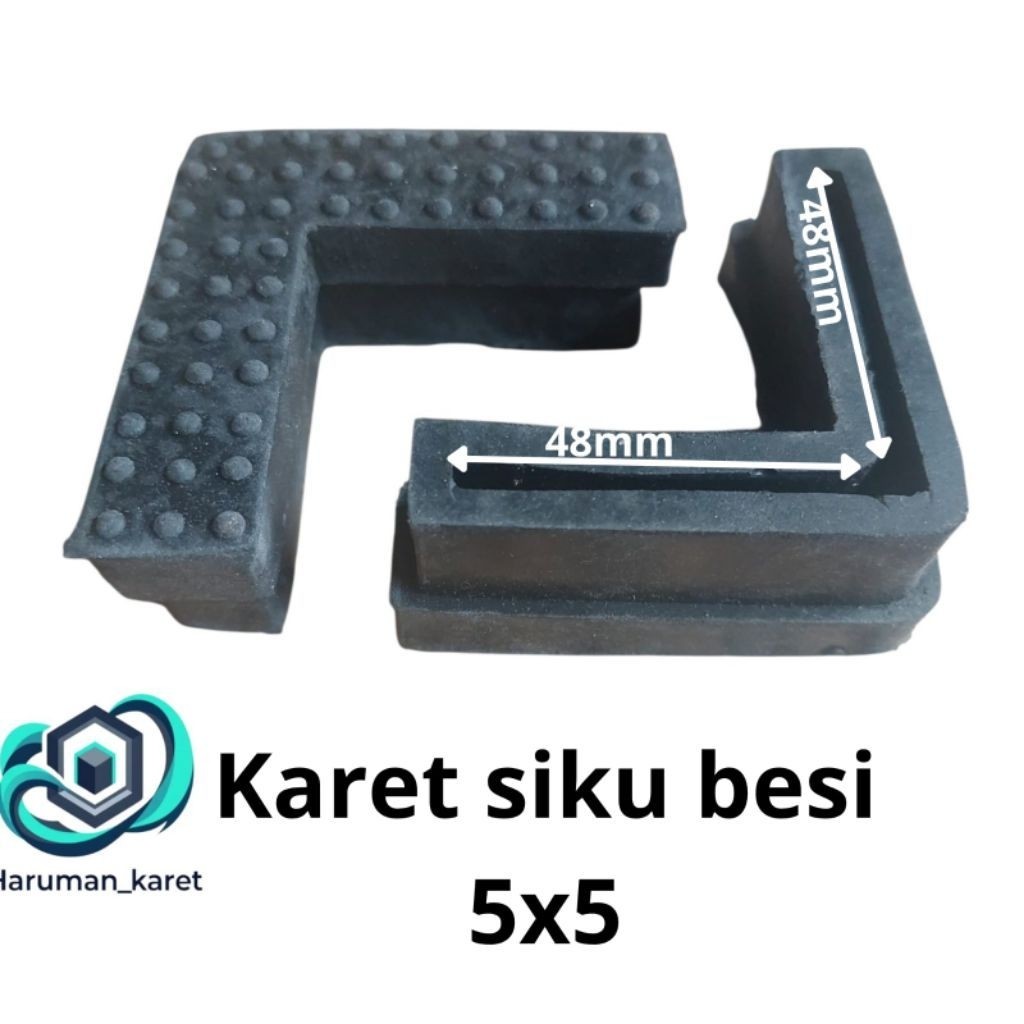 Karet Siku 5x5 Kaki rak besi siku