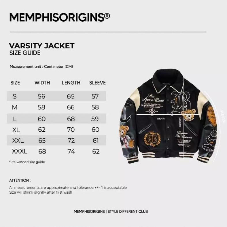 Exclusive Varsity Jacket Memphis - Eastern | Charles | North Club | Regatta | Space Bear | Bear | Br