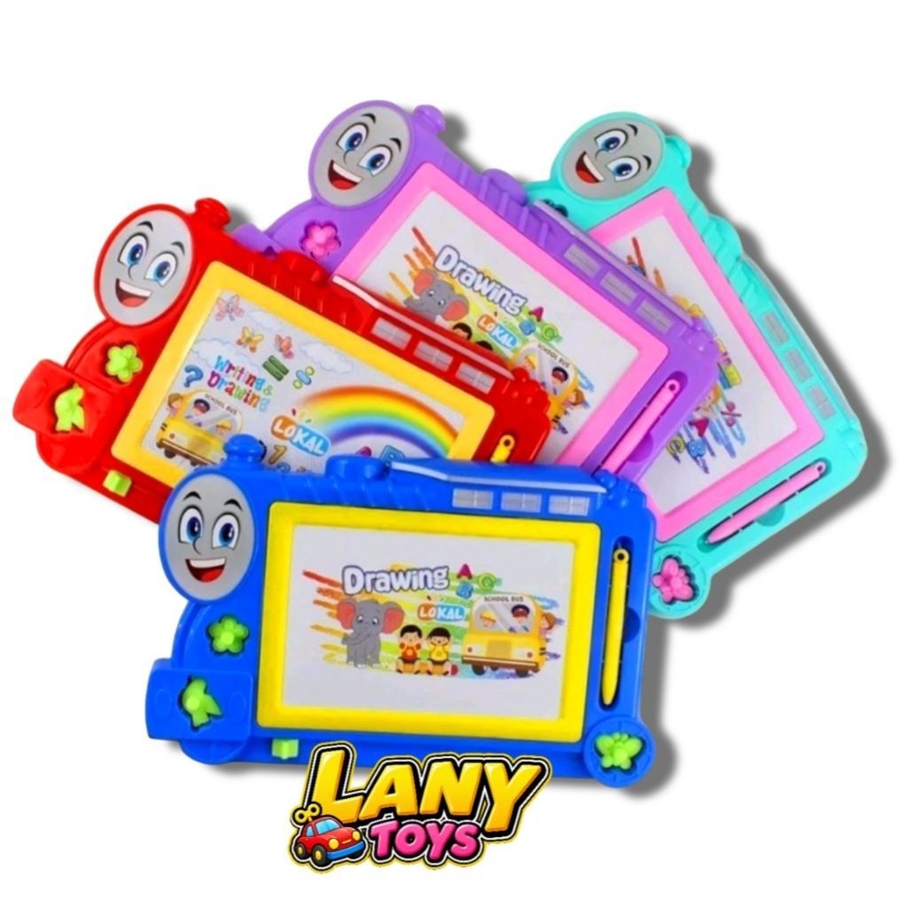 Mainan papan tulis Magnet Karakter  Kereta Thomas Papan belajar Magnetic Magic Drawing Board LKL009