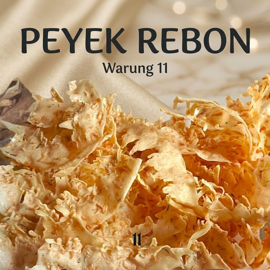 Rempeyek Rebon Pedas 350 Gram / Peyek Rebon Renyah Warung Sebelas