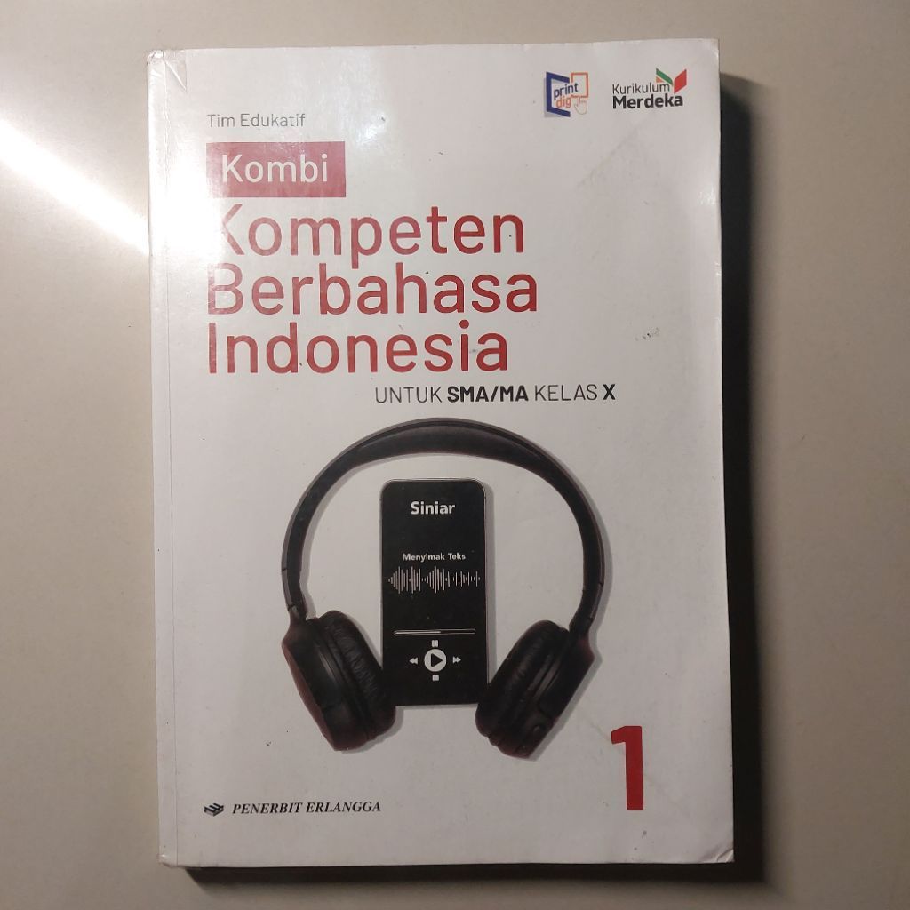 Buku Kombi Kompeten Berbahasa Indonesia SMA/MA Kelas X | | Penerbit Erlangga | Kurikulum Merdeka | [