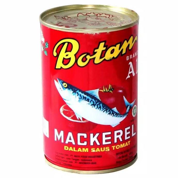 Botan Mackerel Besar Brand A1 425 gr / Ikan Sarden Kaleng Besar