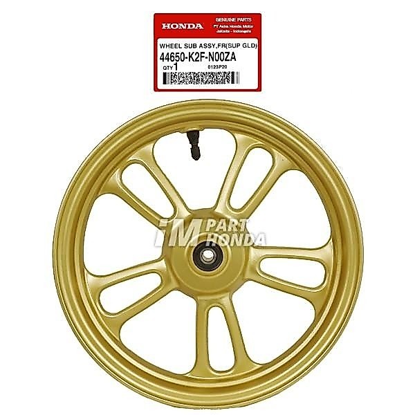 44650-K2F-N00ZA Velg Racing Depan Cocok untuk Scoopy eSP K2F Prestige Gold