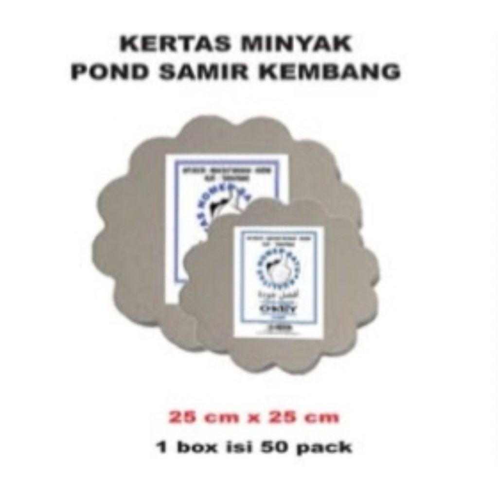 Kertas minyak bunga okey naga alas piring alas nasi tebal murah