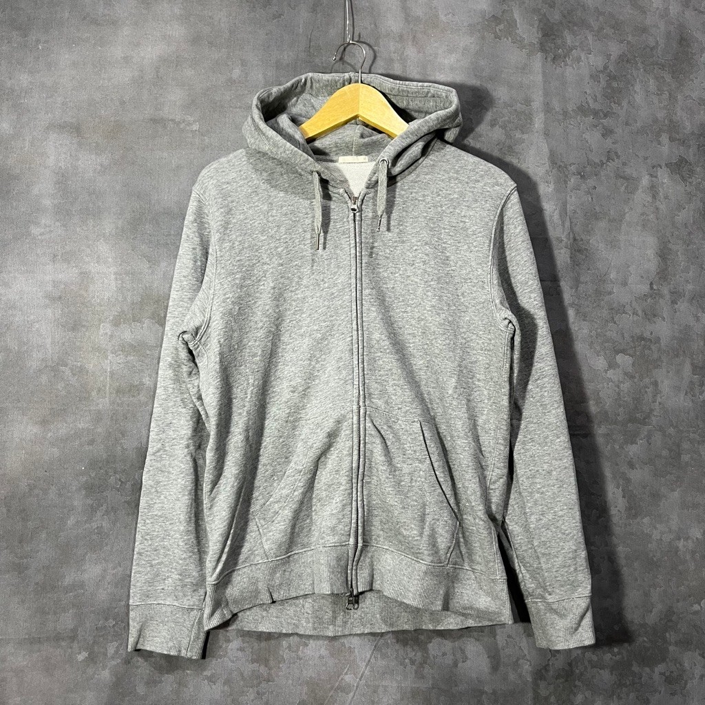 Hoodie global uniqlo double zipper original second preloved 025
