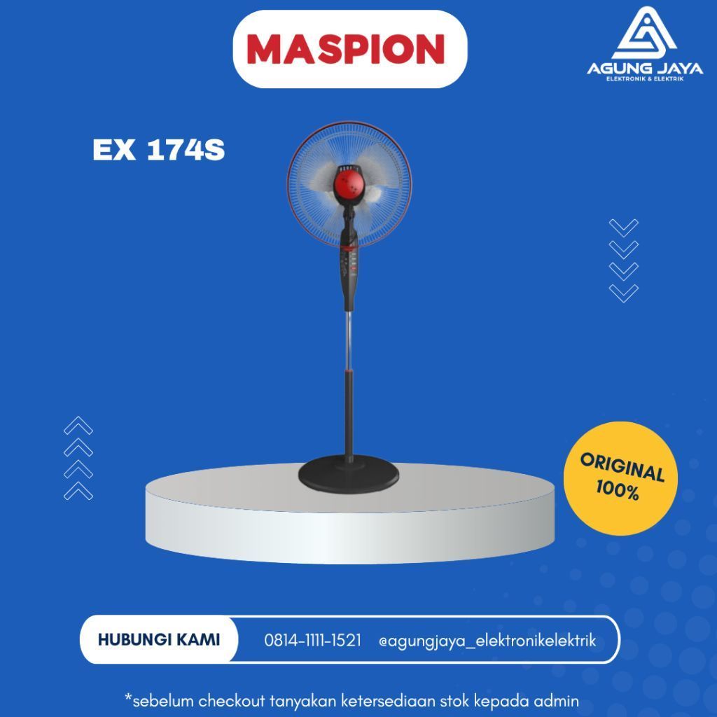 MASPION Kipas Angin Berdiri EX 174 S / EX-174 S / EX174S [16 Inch] [Garansi Resmi]