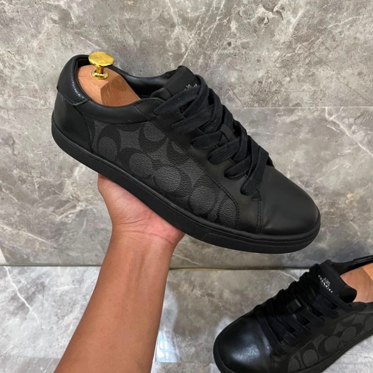 Sepatu COACH Size 39 Original Sneakers Casual Prelov Authentic Hitam Pria Wanita Formal