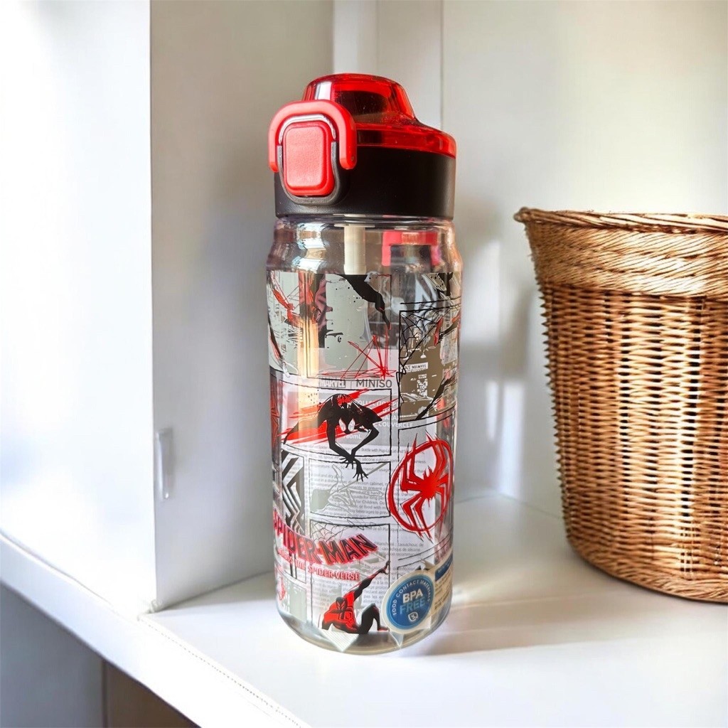 MINISO MARVEL SPIDERMAN PLASTIC BOTTLE 780ml BOTOL MINUM PLASTIK