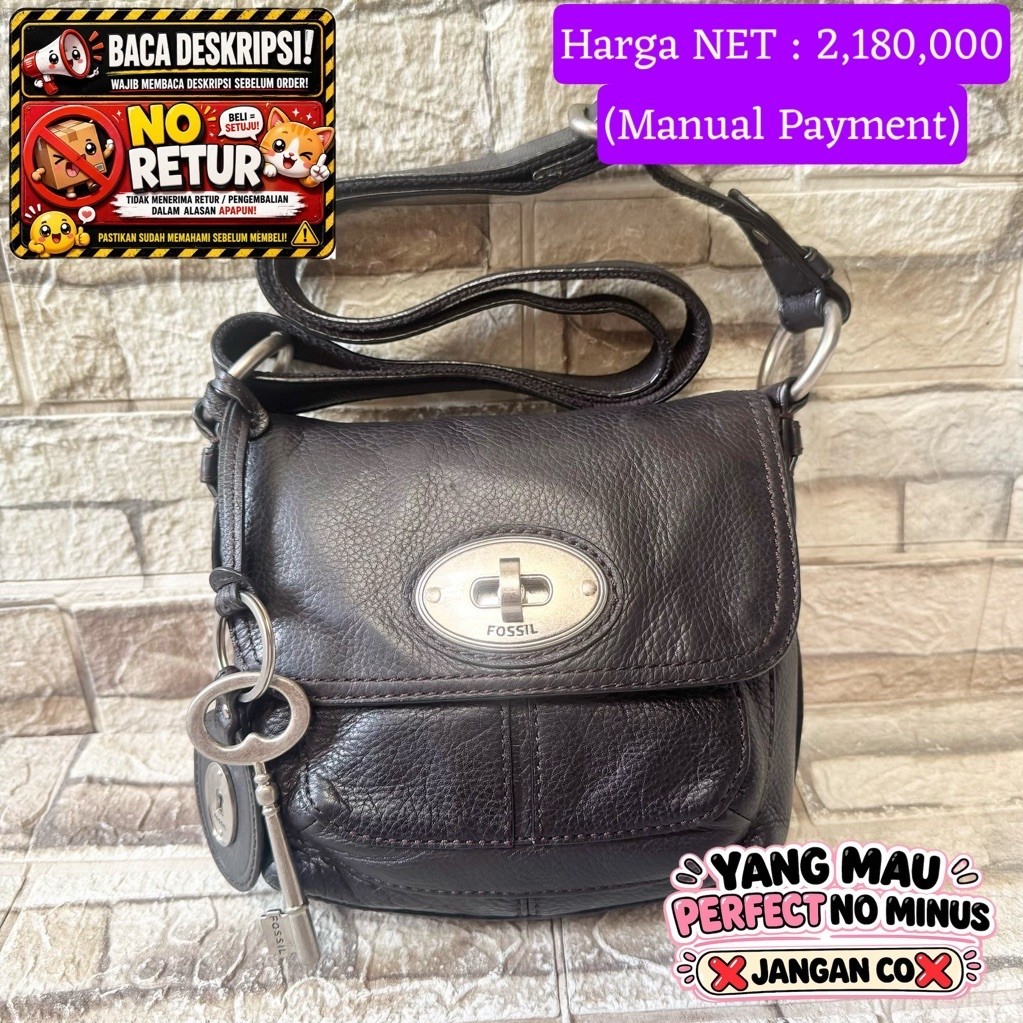 878# NET-Preloved Fossil Maddox Turnlock Black Twistlock