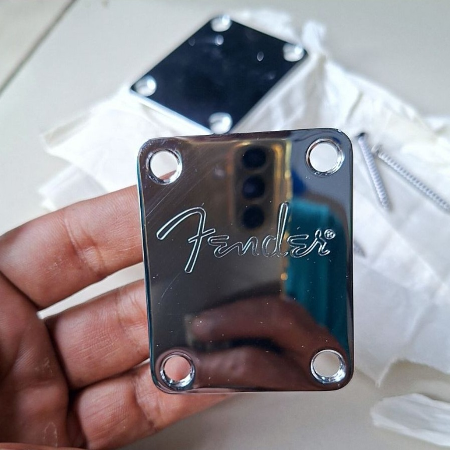 Neck Plate gitar Fender Stratocaster telecaster Chrome electrik guitar
