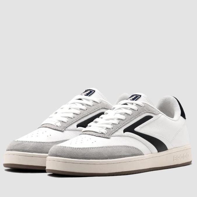 TERBARU - BRODO - Sneakers Ace Tennis Ivory Black