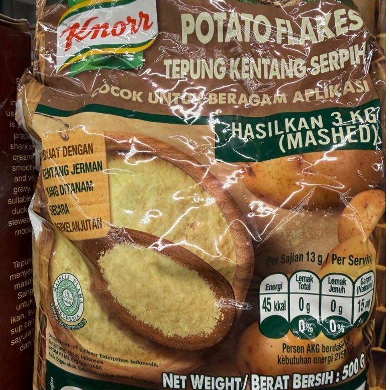 500GR KNORR POTATO FLAKES. KNORR TEPUNG KENTANG SERPIH. TEPUNG KENTANG KNORR. KNORR TEPUNG KENTANG