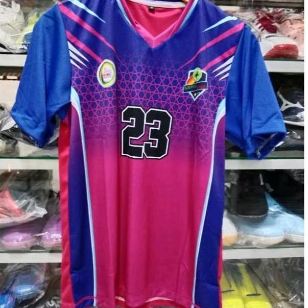 Jersey Voli Kaos Olahraga Motif Printing Sublimasi Serena Poliester Lembut Adem Sport PSD