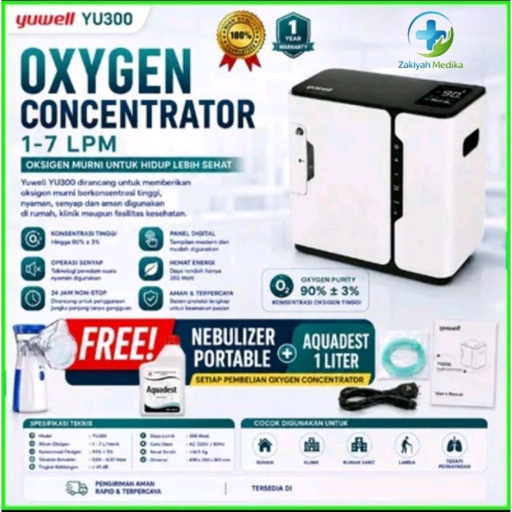 Yuwell YU300 Oxygen Concentrator 1-7 LPM  5 liter | Yuwell Oxygen Concentrator 5 liter