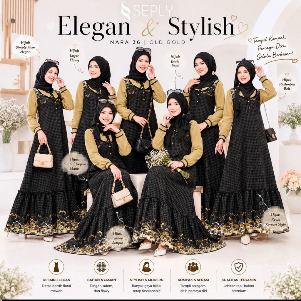 SARIMBIT SEPLY TENARA  OLD GOLD TERBARU_SEPLY DISKON TERMURAH_GAMIS SEPLY KEKINIAN_SARIMBIT KELUARGA
